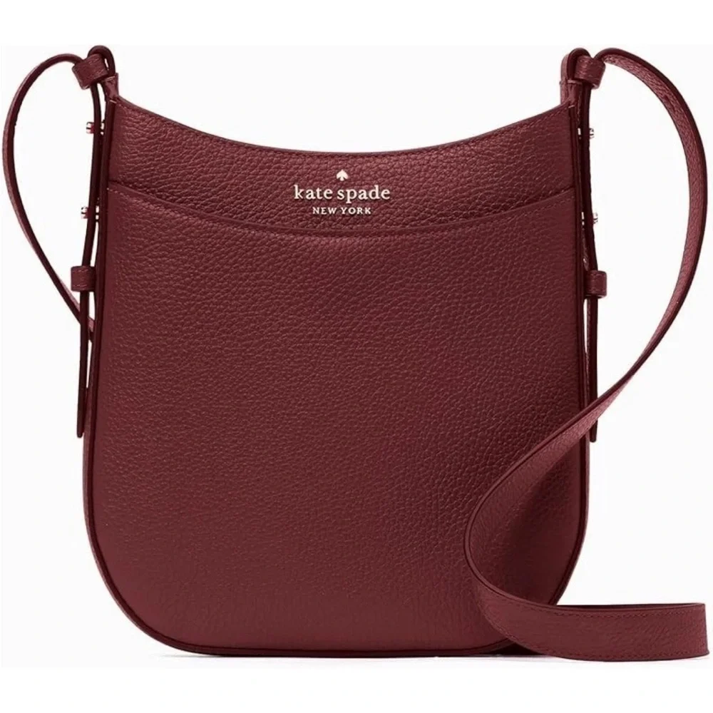 Kate Spade Leila Leather North Topzip Crossbody Blackberry Bag MSRP $329